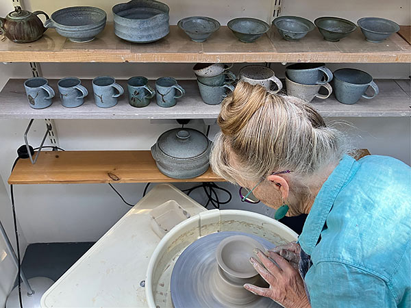 Susan in her workshop