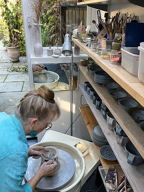 Susan in her workshop